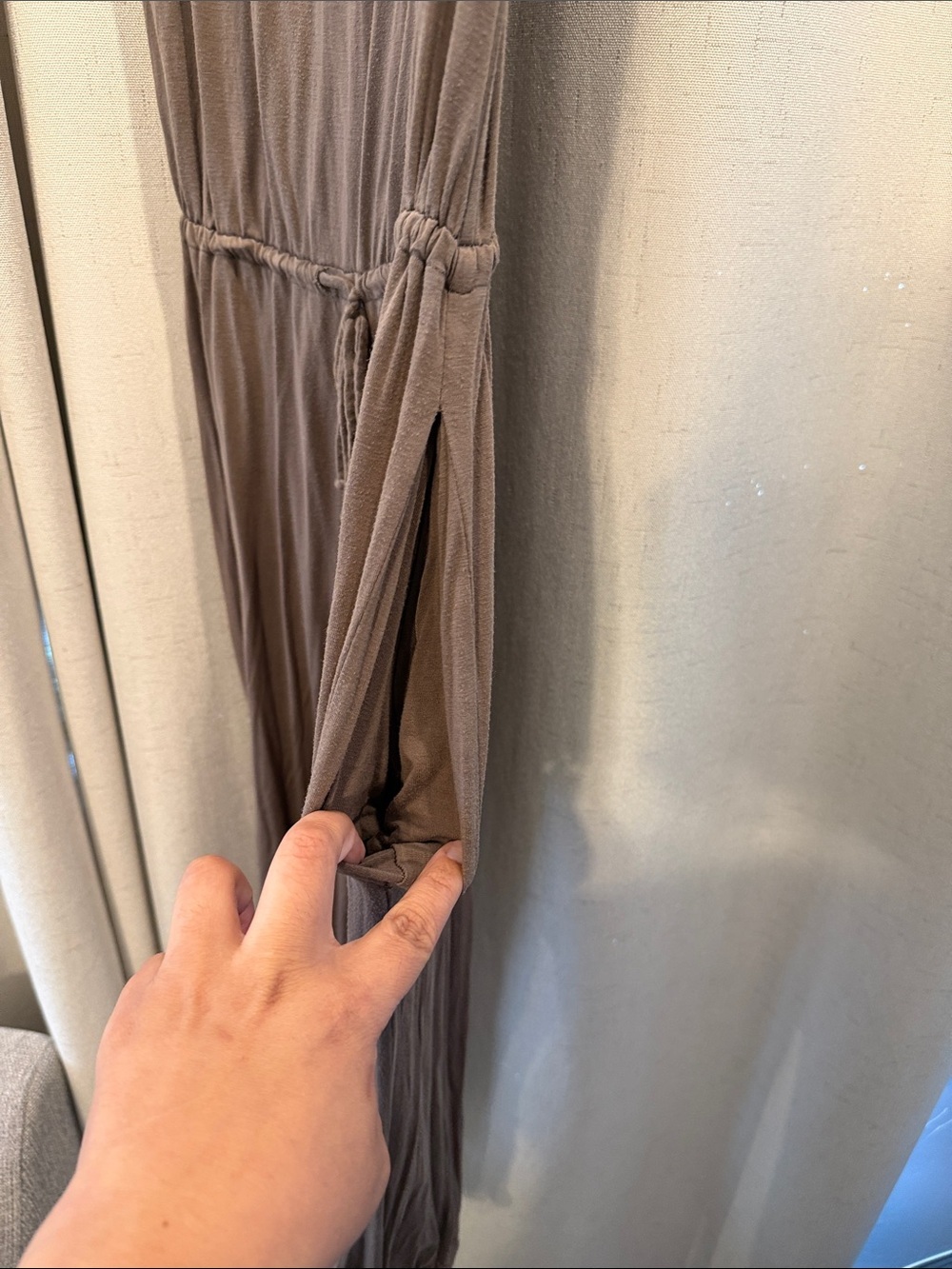 Ella Moss Brown Scoop-Neck Jumpsuit - Picture 4 of 4